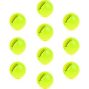 Tungsten Perlen für Forellenangeln und Fliegenfischen, leuchtende Chartreuse Größe, 10 Stück, 4 mm Durchmesser, 0,5 Gramm Gewicht
