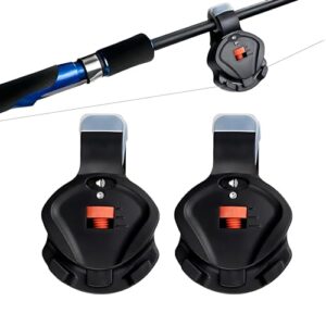 Elektronischer Angelalarm mit Ton- und Lichtlautstärke, einstellbar, Clip-On-Angelrute für Tag und Nacht im Freien, 2 Stück