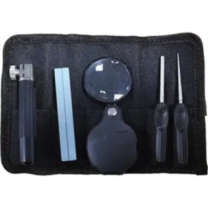 NGT-Hakenschärfer-Set mit magnifyierender Glass, Messern und Schere für die Reinigung und Polierung von Holzböden und Möbeln