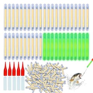100 Stück 37 mm * 4,5 mm Nachtfischleuchten für den Angelsport, effektive Beleuchtung für Angelrute, ideal zum Nachtfischen und Knicklichter Sport