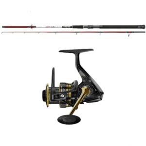 Pilk- und Meerescombo 2,10m / 2,40m / 2,70m Bootsrute + Salzwasserrolle Angelset zum Meeresangeln (2,10m / 150-400g)