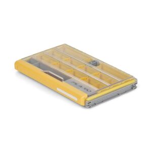 Plano Edge 3600 Terminal Tackle Storage Angelbox, Gelb/Grau, innovatives EZ-Etikettensystem, wasserdichte Dichtung, Rostschutzboden, ideal für organisierte und sichere Angel-Ausrüstung