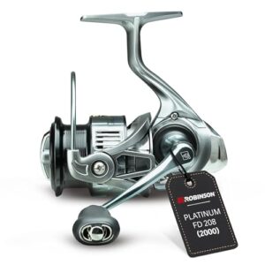 Angelrolle mit Graphitgehäuse, Aluminiumspule und Rücklaufsperre - 8 Kugellager - Bremskraft 8kg - Spinnrolle 240g