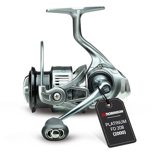 Angelrolle mit Graphitgehäuse, Aluminiumspule und Rücklaufsperre - 8 Kugellager - Bremskraft 8kg - Spinnrolle 240g