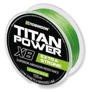 Robinson Geflochtene Angelschnur X8, 0,16mm Tragkraft bis 20kg, 135m ideal zum Spinnfischen