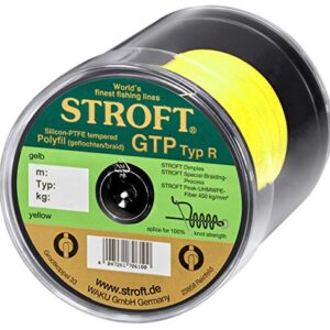 Hochwertige Schnur für Ausrüstung mit Tragkraft von 4,5 kg und Schnurlänge von 150 m in Gelb und Schwarz