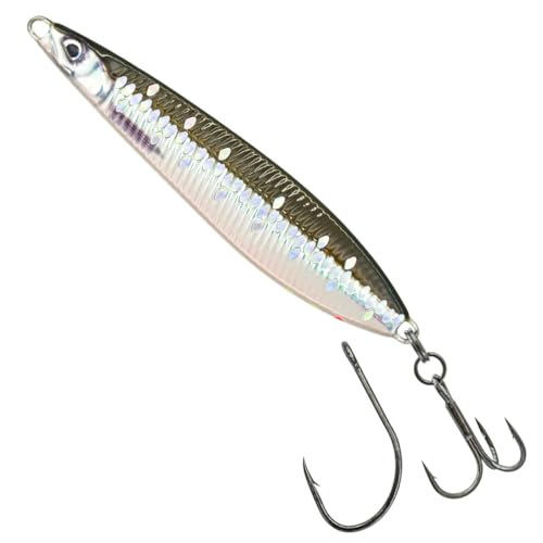 Meerforellenblinder mit UV-Aktiven Hot Spots, Savage Gear Seeker ISP Fishing Lure für Forelle, 12g - 28g, Blinker für Angeln
