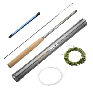 Komplette Tenkara-Rute mit Rohr aus Kohlefaser, ideal für Angler auf Reisen oder mit kleinen Rucksäcken.
