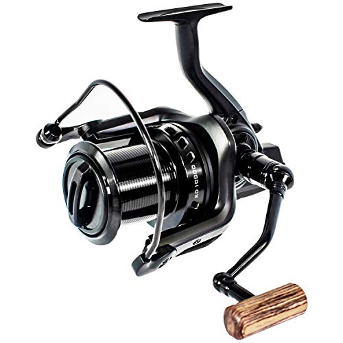 Hochwertige Angelrolle für Karpfen, ideal für Gewässer mit hohem Wasserstand