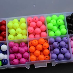 Kunststoff-UV-Angelperlen mit 8 mm Durchmesser, rund, sinkend im Wasser, für Angeltechniken wie Fliegenbinden und Köderangeln geeignet