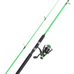 Spinn-Angelrute und Rollen-Kombination, 2-teiliges Graphit-Glas-Mischgewebe, Reiserute mit korrosionsbeständigen Komponenten für Wels Barsch Forelle