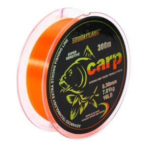 Fluoreszierende Karpfenschnur für das Angeln bei schwachem Licht im Süßwasser - schnell sinkendes Monofilament, 300m/1000m (0,28/0,30/0,33/0,35/0,40mm)