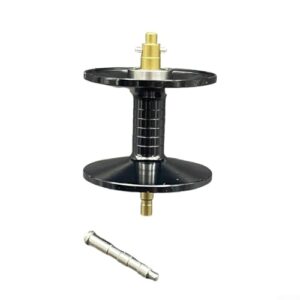 Baitcast-Rolle aus Aluminiumlegierung mit Edelstahllager von Zilimontt, Ersatzspule für ABU MAX Rollensysteme, kompatibel mit 110 m Nr. 4 und 90 m Nr. 5 Angelschnur