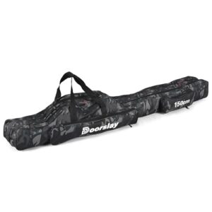 3-Schicht-Angeltasche mit Füllfederquillen, wasserfest und langlebig, ideal für jeden Angler, bietet Platz für Angelrute, Rolle und Zubehörteile