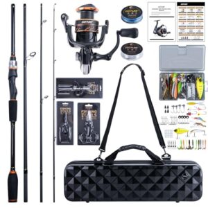 Goture Spinnrute Komplettset 2,7m 10-35g - Hochmodul-Kohlefaser-Rute mit Keramikförderringen und robustem Graphit-Rollen für das perfekte Spinnfischen bei Barsch, Zander, Hecht