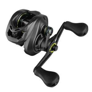 Baitcast-Rolle, Angelrolle, Baitcaster mit niedrigem Profil-Design und 8 kg Zugkraft, Kohlefaser-Zug-Angelrollen, 7.2:1 Übersetzungsverhältnis, 8-Tasten-Magnetbremssystem