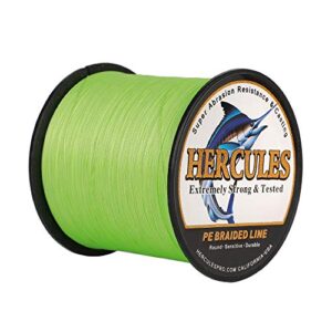 Hercules Super Cast Geflochtene Angelschnur 6lb - 100lb Test für Salzwasser Süßwasser PE Geflecht Fischdraht Superline 4 Stränge