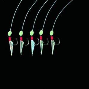 Heringvorfach in Form einer echten Fischhaut, silbernes Material, Circle-Hook-Form