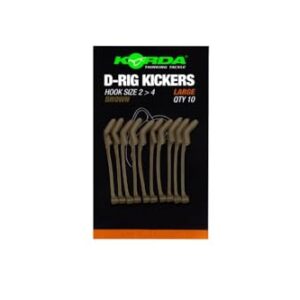 Langlebiges Angelzubehör für D-Rig-Spinner, Korda Kickers D Rig Brown Large, ideal zum Erstellen perfekter D-Rigs