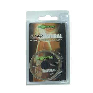 Korda Super Natural Vorfachschnur, 25lbs (11,3kg) Tragkraft, 20m Lauflänge, weiche und geschmeidige Textur, ideal für Karpfenfischer