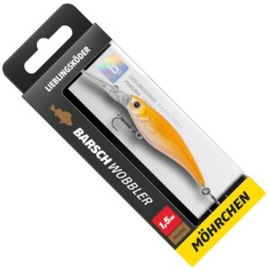 Lieblingsköder Barschwobbler 6cm, Wobbler für das Kunstköderangeln, Farbe Möhrchen