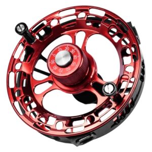 Angelrolle mit Ganzmetallgehäuse, spezielle Angelrolle zum Fliegenfischen, Rolle zum Fliegenfischen, Rollenhalter mit Doppelkipphebel, robust und langlebig