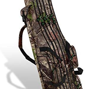 Normani Angel Tasche Futteral 210cm, Rutentasche Anglerrucksack mit 8 Taschen für 6 Ruten und Kescher, Hunting Camouflage, Größe 210 cm, robustes und widerstandsfähiges Material, wasserabweisend und langlebig