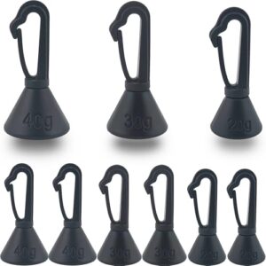 Paradox Fishing Absenkblei Set für Karpfenangeln - 9 Stück, Backleads mit Glide-Clip zum unauffälligen Carp Fishing