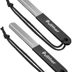 Zwei pullther Angelhakenschärfer zum Schärfen von Fischhaken, doppelseitiges Schleifdesign, tragbares Set für Outdoor-Angeln