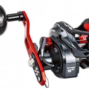 Baitcaster-Angelrolle 400g, 15,9kg max. Zugkraft, flache Wurfrolle für Moschus und Rechtshänder