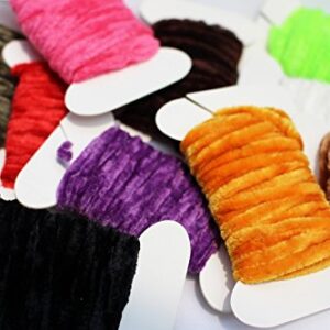 Tigofly 10 Karten mit verschiedenen Farben und Materialien für das Fliegenbinden, perfekt für Anfänger und Fortgeschrittene