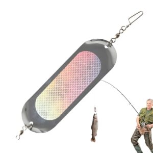 Troll-Lachs-Angeln, tragbarer Angel-Dodder mit Lichtern für Süßwasser, 4,5-Zoll-Metall-Sprungbrett Flashers, Lachs-Angelköder für Erfahrene und Anfänger