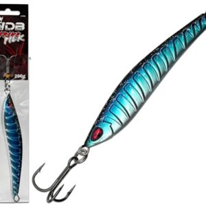 Meeresköder für Angeln, Wild Devil Baits Strike Pilk Pilker, Dorsch und Heilbutt, Norwegen, Meeresangeln, Blue Hering, 200g