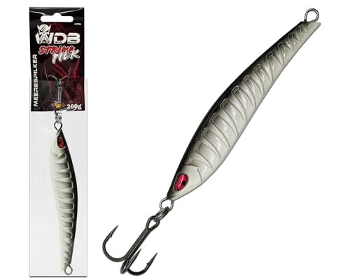 Wild Devil Baits Strike Pilk Pilker Meeresköder für Dorsch und Heilbutt in Norwegen, 200g schwer, perfekte Angel-Zubehör fürs Meer