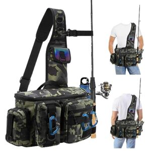 Angeltasche mit Gürtel & Schultergurt, Organisierung von Angelzubehör und Angelausrüstung zum Angeln wandern jagd camping