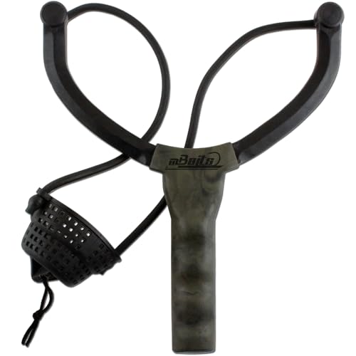 Hochwertige Futterschleuder für Angler mit ergonomischem Griff und großer Reichweite