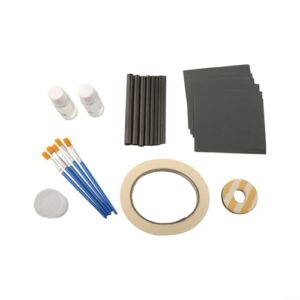 Ergänztes Angelruten-Reparatur-Set mit 10 Kohlefasern, Epoxidharz-Schleifpapierbürste und Wartungswerkzeugen für die Reparatur beschädigter Angelruten