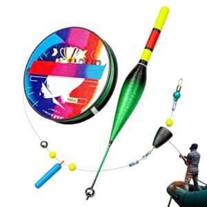Einzigartige Angeltechnologie mit intelligenter Tiefenoptimierung für männliche Angler und Fischer im Kajak auf See, Fluss, Teich oder Meer vom Boot oder Steg. Angelschnur mit Schwimmern für effizientes Ufer- und Bootsangeln.