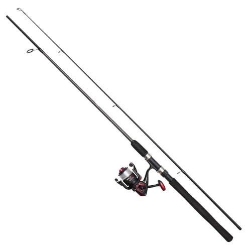 DAM Full Tech Spinning Combo, Süßwasserangler Angelrute Rolle Hecht Barsch Zander Mehr, Starkes Leichtgewicht Vielseitig, Schwarz Grau, 2.70m Mäßig schnelle Rute, 3000er Rolle