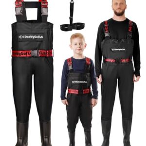 Wathose für Kinder und Erwachsene zum Angeln, Jagen oder Wandern mit Tasche und Aufhänger - ideal für Outdoor-Abenteuer
