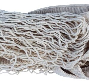 Fischernetz Beutel aus naturfarbener Baumwolle, Maritime Dekoration für Zuhause, 60 cm hoch