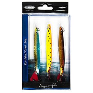 Fladen Coast Hornhecht und Meerforelle Angelset, 24g, 3-teilig, Drei verschiedene Dekore, Länge 10cm