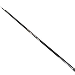 Hochwertige Stipprute für den Einsatz auf dem Wasser oder in der Freizeit, 5 Meter lang, teleskopfeste Konstruktion aus schwarzem Material.