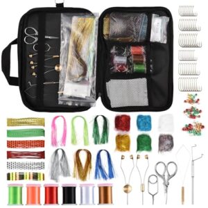 Fischereiköder Gebäude Making Set, Fly Binding Tool Kit mit gut organisierten Werkzeugen und Materialien für die Fischerei