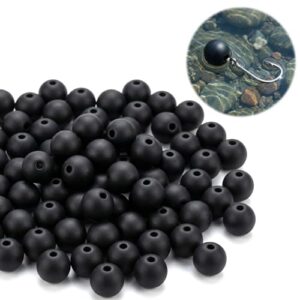 200 Stück 5mm Weiche Gummiperlen für Karpfenangeln, Premium PE-Material Ultraleichte Angelperlen, Universelles Angelzubehör für Süßwasser & Salzwasser Angelrigs