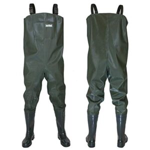 Wasserdichte Anglerhose mit Stiefeln für Herren, Größe 38-47, ideal für Fischer und Angler