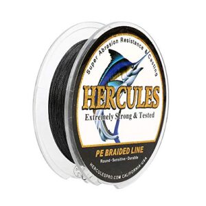 Hercules Super Cast 100m - 2000m Geflochtene Angelschnur für Salzwasser und Süßwasser, PE Geflecht Fischdraht, 6lb - 100lb Test, unvergleichliches Wurfverhalten