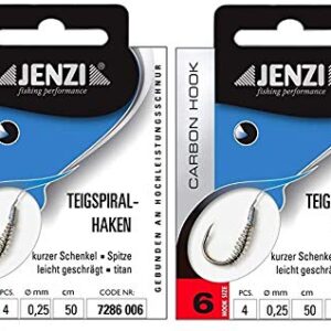 Komplett-Set für die Angelzubehör-Sammlung, Teighaken in verschiedenen Größen (2, 4, 6, 8 und 10) inkl. gratis Aufkleber für den Haken der Größe 6