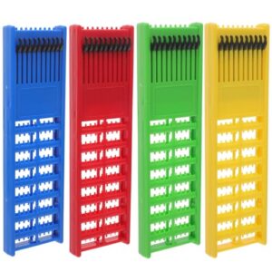 Kompletter Set aus 4 Angelschnurhaltern mit Federmechanismus für den einfachen Transport und die praktische Aufbewahrung von Angelschnüren und Haken