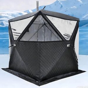 Tragbares Angelzelt für den Außenbereich, 3-5 Personen, Outdoor-Saunazelt mit Tragetasche, Eisfischerzelt